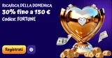 Ricarica della domenica 30 fino a 150 euro codice fortune (1)